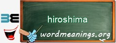 WordMeaning blackboard for hiroshima